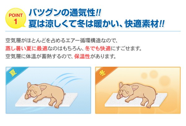画像4:  カバー付 44cm×47cm 高反発 ペットマット 厚み3cm  Sサイズ ポリエチレン樹脂 ケアマット ドッグマット