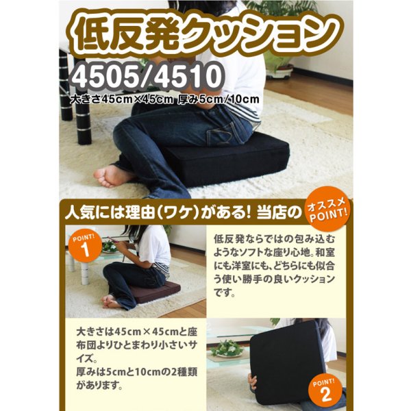 画像3: 45cm角 厚み10cm  もちもち低反発クッション (3)